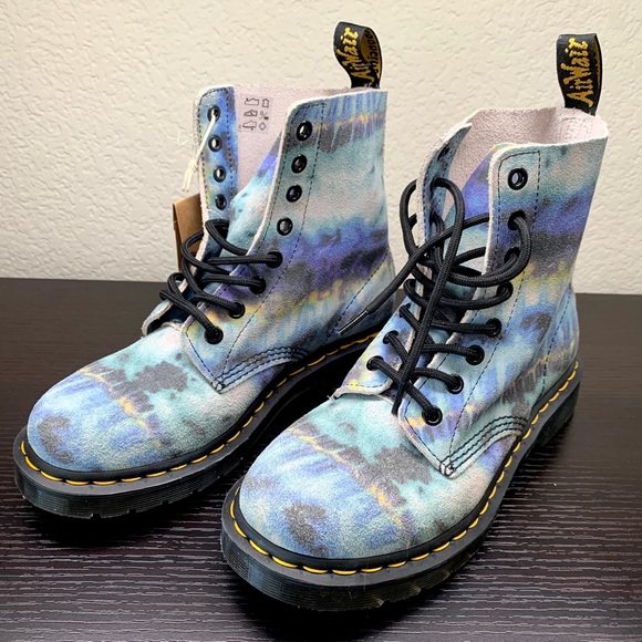 Dr. Martens 1460 Pascal Tie Dye Blue Pattern Boot! - Picture 8 of 9